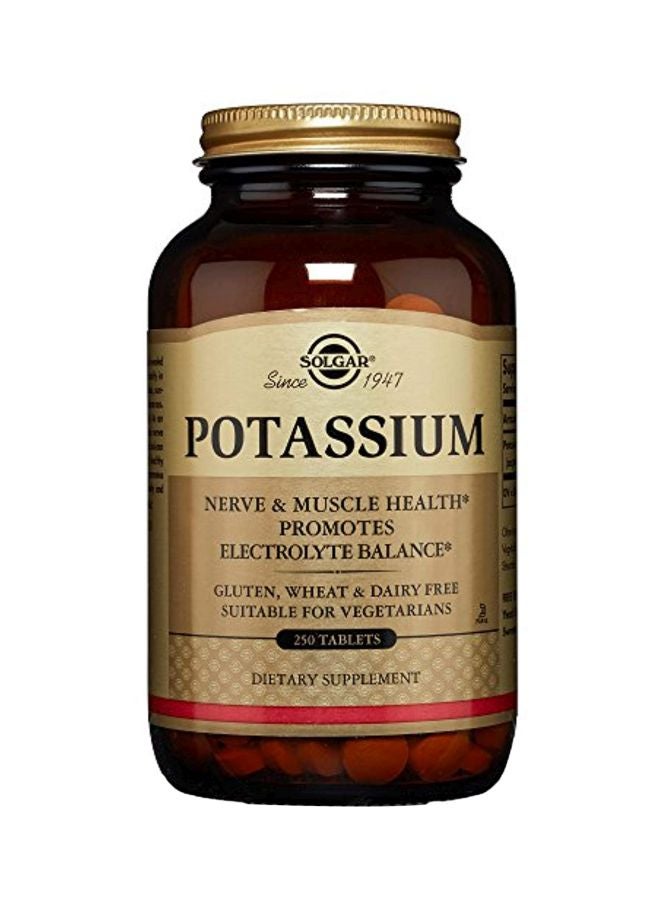 Solgar Potassium Dietary Supplement - 250 Tablets - Image 1