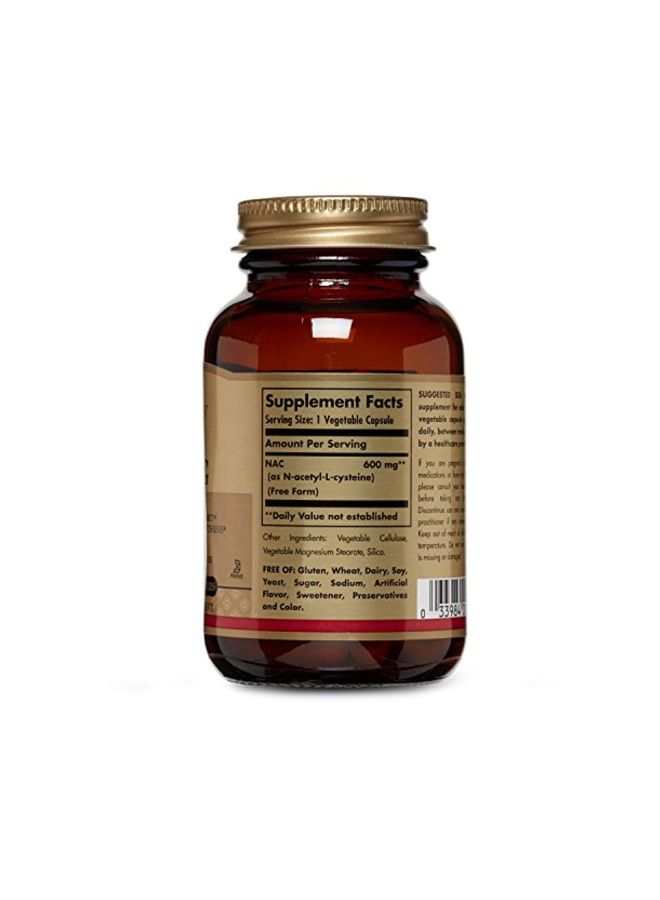 Solgar NAC 600 mg - 60 Vegetable Capsules - Image 2