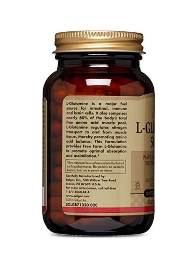 Solgar L-Glutamine 500 mg - 100 Vegetable Capsules - Image 3