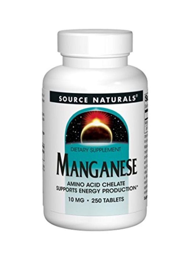 علبة أقراص بتركيبة من المنجنيز والحمض الأميني المستخلب بتركيز 10 مجم - 250 قرصاً