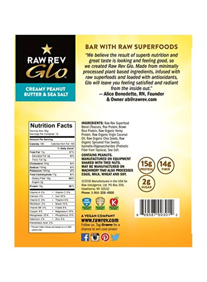 Raw Rev Glo Pack Of 12 Protein Bars  - Image 4