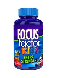Focus Factor Kids Extra Strength Berry Dietary Supplements - 120 Chewables 
