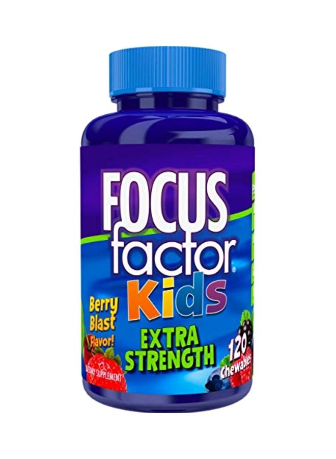 Focus Factor Kids Extra Strength Berry Dietary Supplements - 120 Chewables
