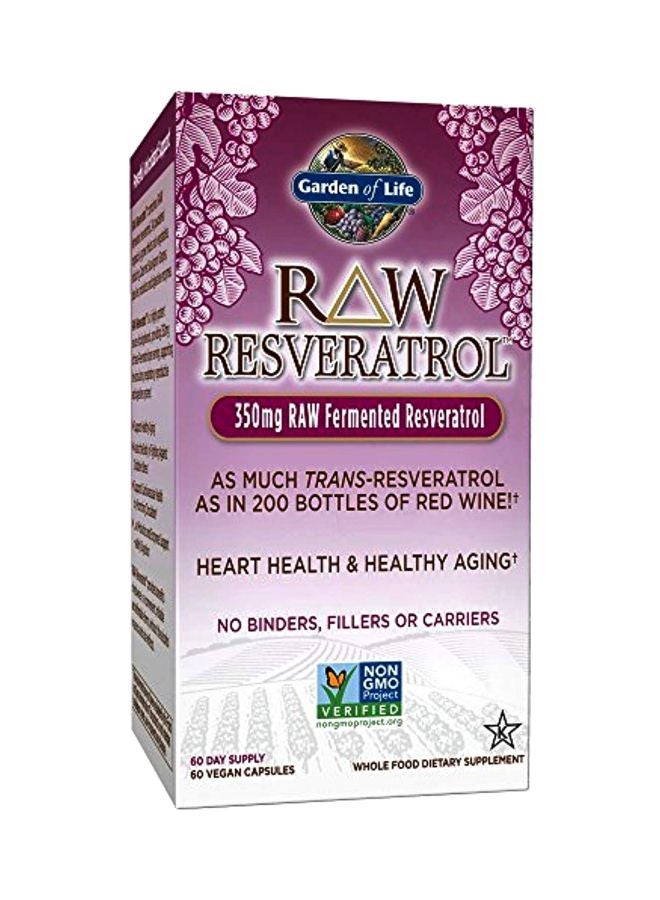 Raw Resveratrol Dietary Supplement - 60 Capsules - v1575364391/N32455850A_1