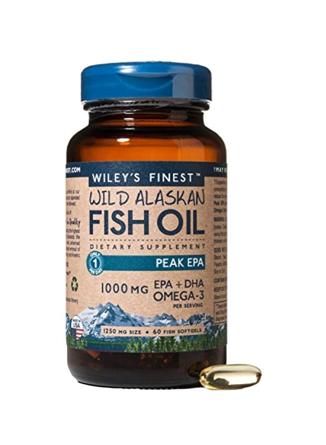 Wiley's Finest Fish Oil Dietary Supplement- 60 Softgels