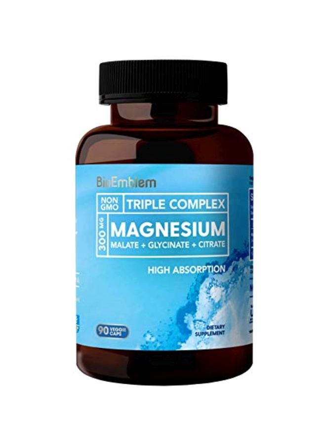 Triple Magnesium Complex Supplement - 90 Vegetarian Capsules