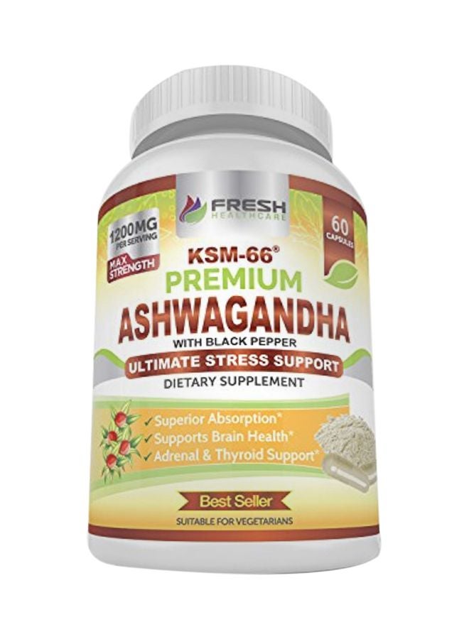 فريش هيلث كير مكمل غذائي أشواغاندا ألتيمت ستريس سابورت 1200 مج - Image 1