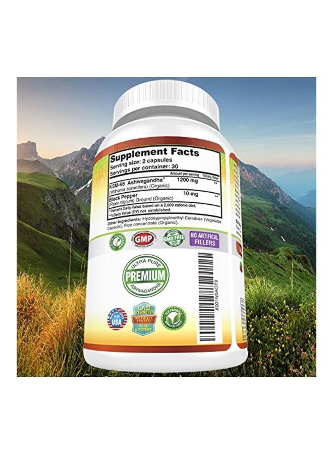 فريش هيلث كير مكمل غذائي أشواغاندا ألتيمت ستريس سابورت 1200 مج - Image 3