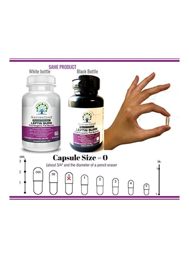 NatureGenX - Leptin Burn Dietary Supplement - 60 Capsules - Image 1