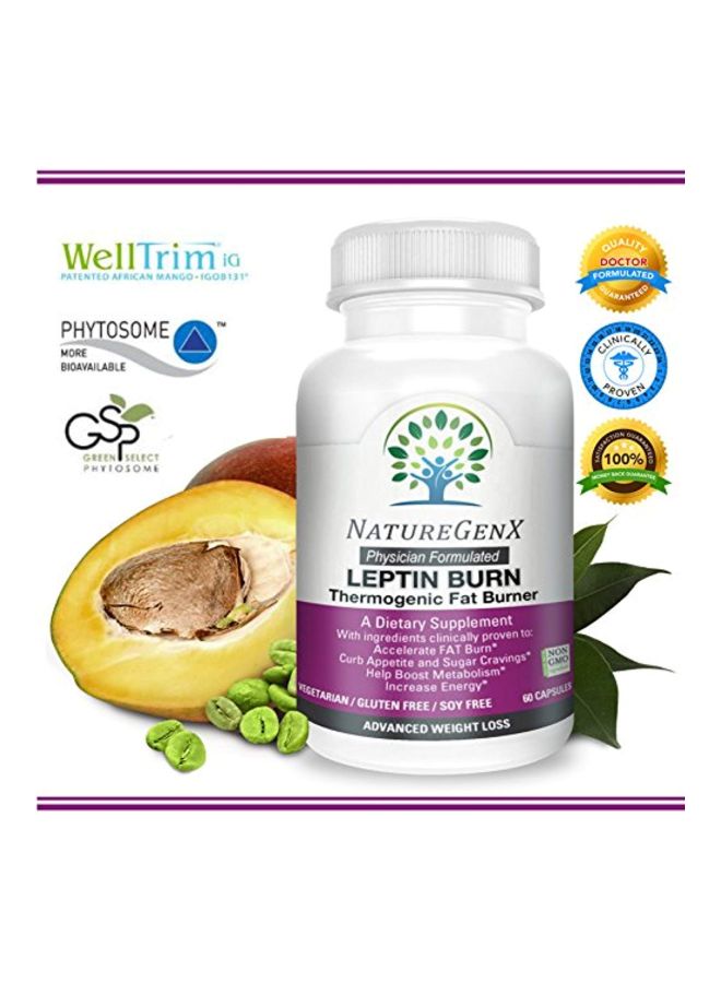 NatureGenX - Leptin Burn Dietary Supplement - 60 Capsules - Image 1