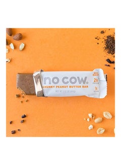 No Cow Pack Of 12 Chunky Peanut Butter Bar  - Image 4