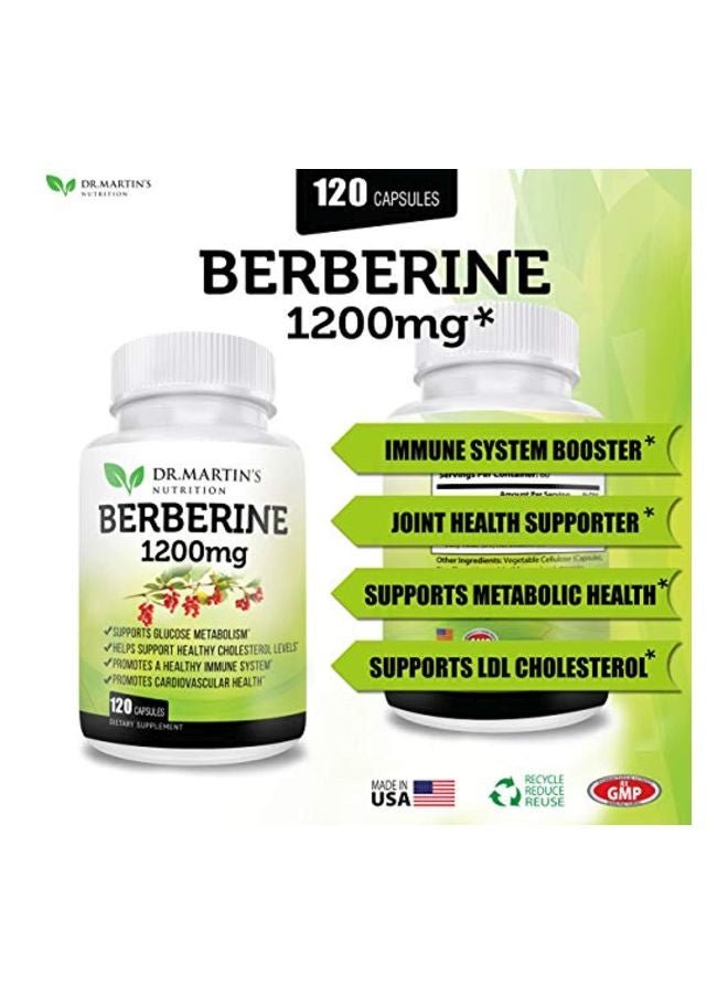 DR. MARTIN'S NUTRITION Berberine 1200 mg Dietary Supplement -120 Capsules - Image 3