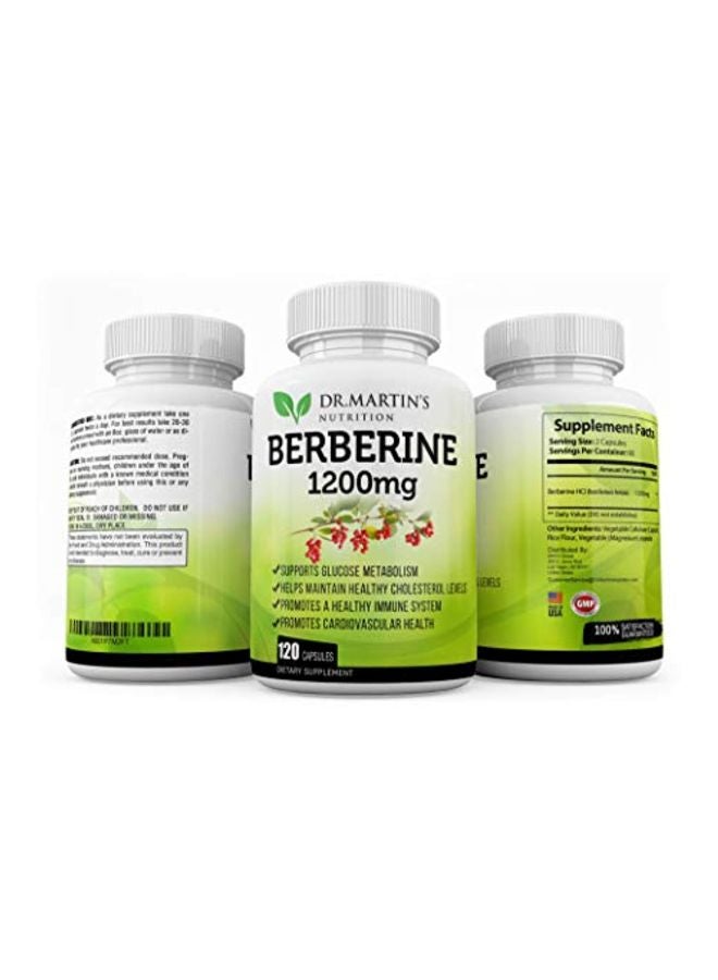 DR. MARTIN'S NUTRITION Berberine 1200 mg Dietary Supplement -120 Capsules - Image 2