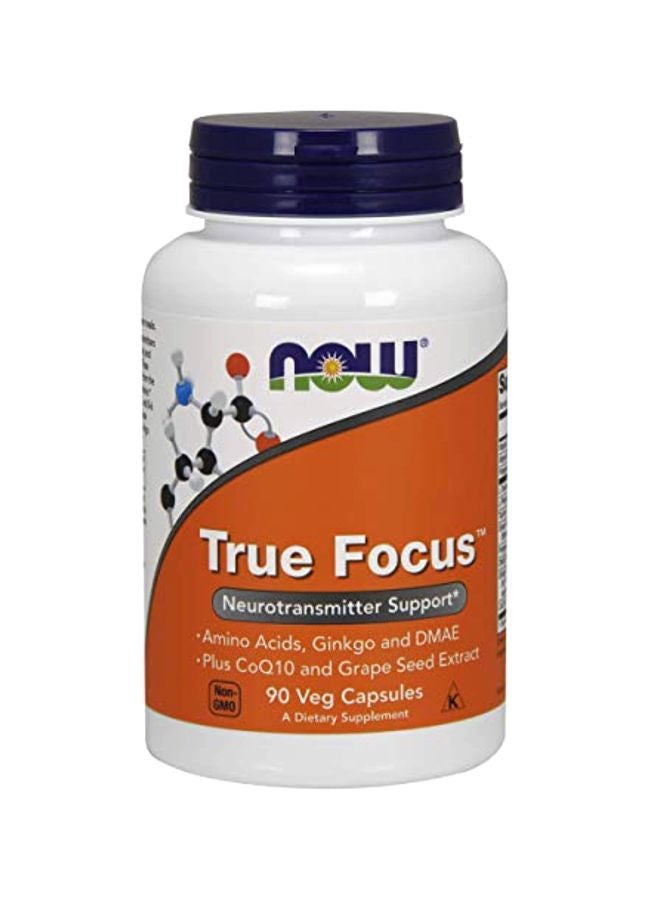 Now Foods True Focus Neutrotransmitter Support Dietary Supplement- 90 Capsules - Image 1