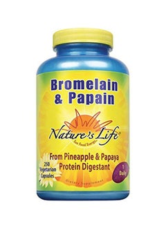 Bromelain And Papain Digestive Supplement - 250 Vegetarian Capsules
