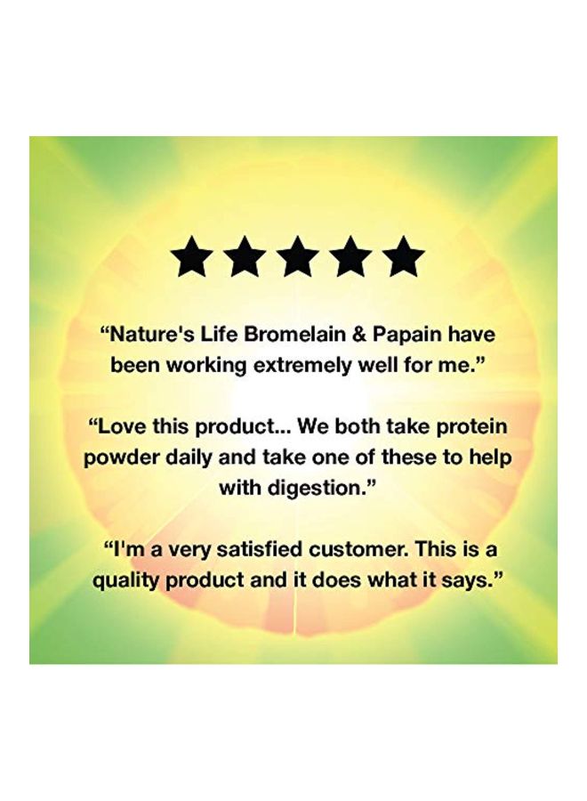 Nature's Life - Bromelain And Papain Digestive Supplement - 250 Vegetarian Capsules - Image 1
