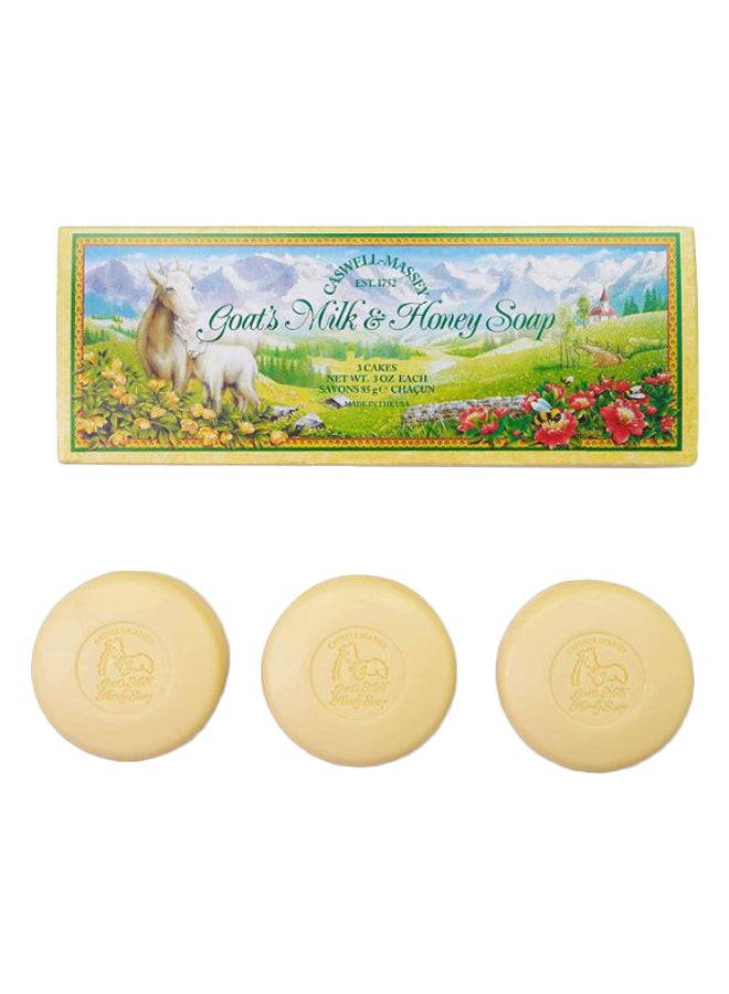 Caswell Massey 3-Piece Milk And Honey Soap Set Beige 
