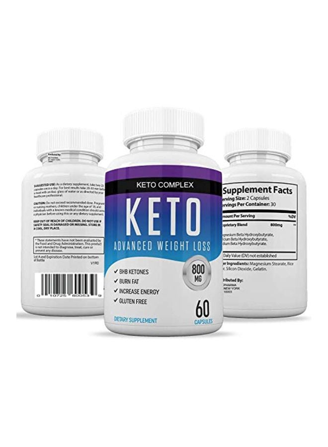 Keto Pills - Advance Weight Loss Dietary Supplement - 60 Capsules - Image 1