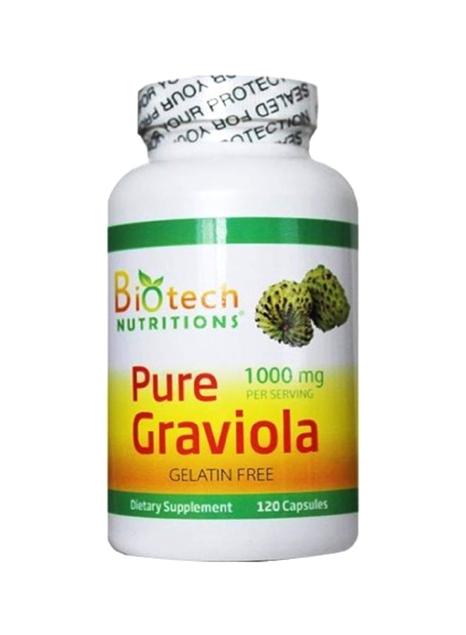 مكمل غذائي بخلاصة الجرافيولا النقية (القشدة الشائكة) - 120 كبسولة