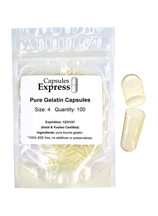 ConiSnap Pack Of 100 Clear Empty Gelatin Capsules  - Image 2