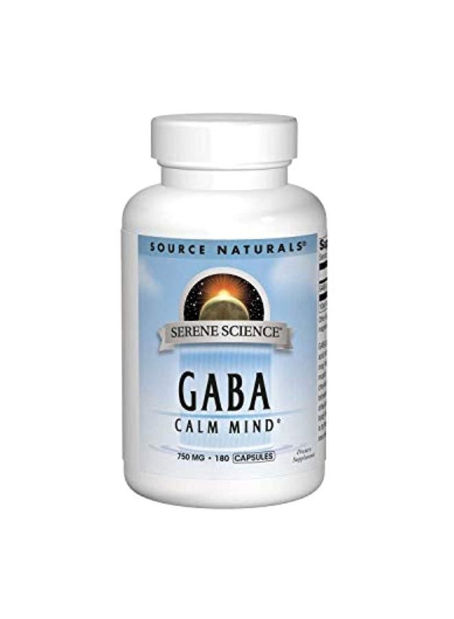 Source Naturals Serene Science GABA Dietary Supplement 750mg - 180 Capsules - Image 1