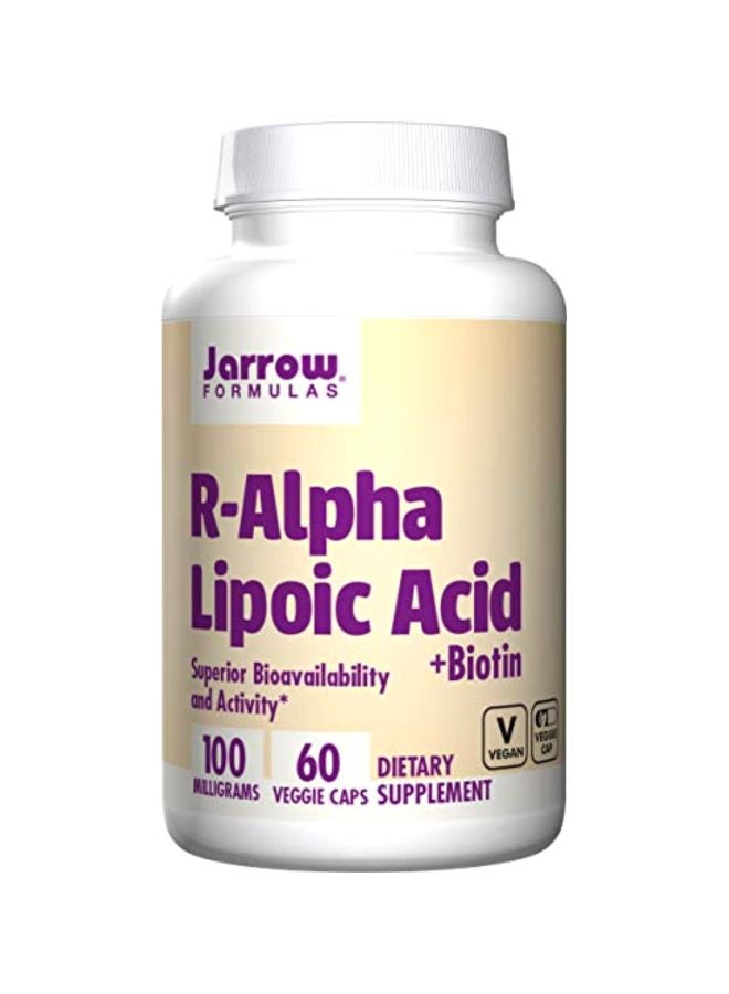 jarrow formulas Dietary Supplement R-Alpha Lipoic Acid 100mg - 60 Capsules - Image 1