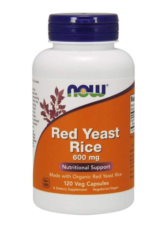 ناو فودز مكمل غذائي من خميرة الأرز الأحمر - 120 كبسولة - Image 1