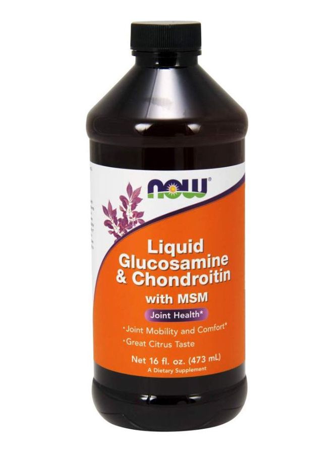 Now Foods Liquid Glucosamine And Chondroitin Dietary Supplement With Msm - Image 1