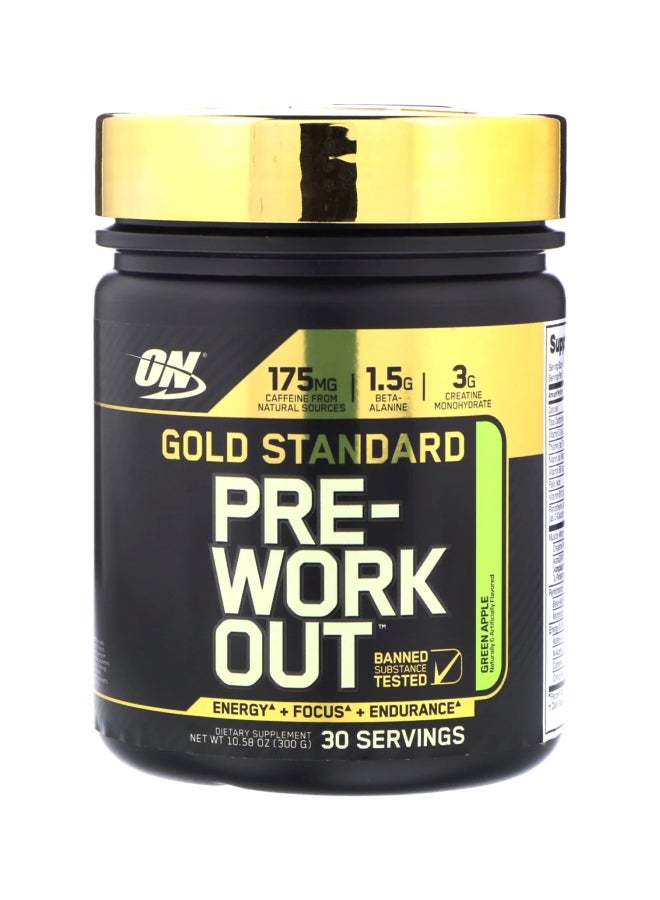 أوبتيموم نيوتريشن مكمل غذائي جولد ستاندرد للاستخدام قبل التمرين - نكهة التفاح الأخضر - 30 حصة - Image 1