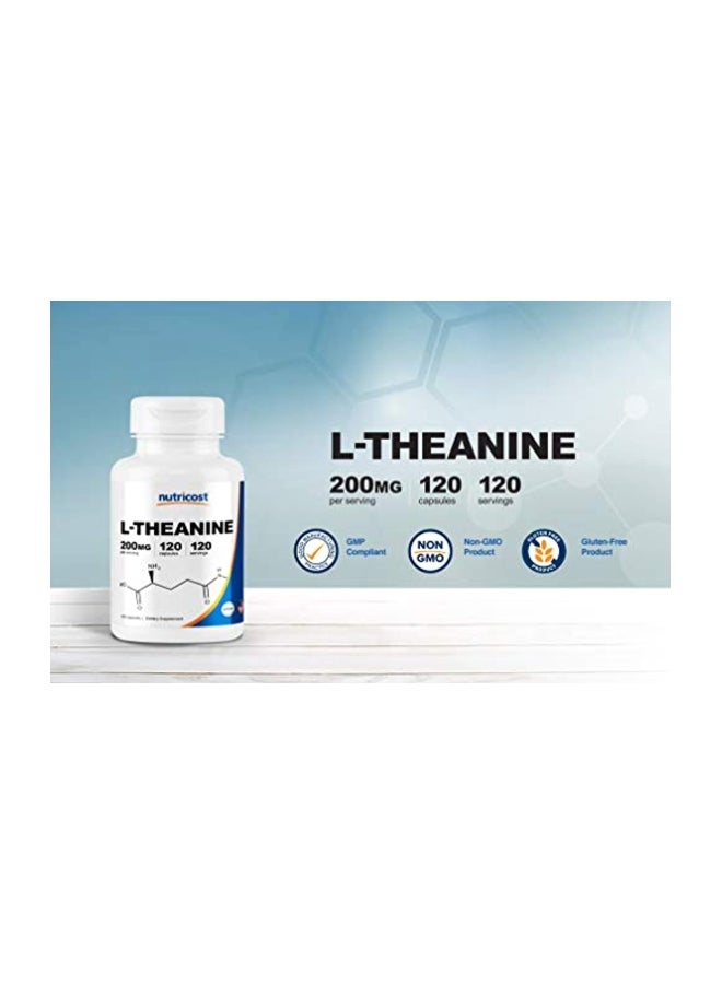 مستحضر بمركب إل ثيانين تركيز 200 مجم من 120 كبسولة - Image 4