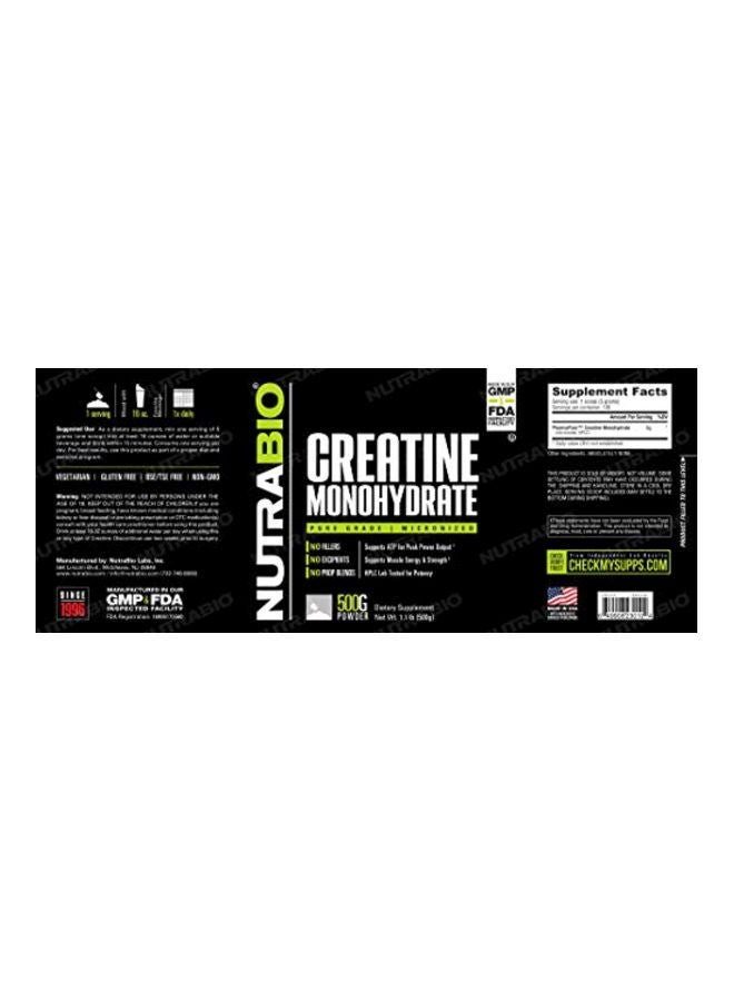 NutraBio - Creatine Monohydrate Powder - Image 1