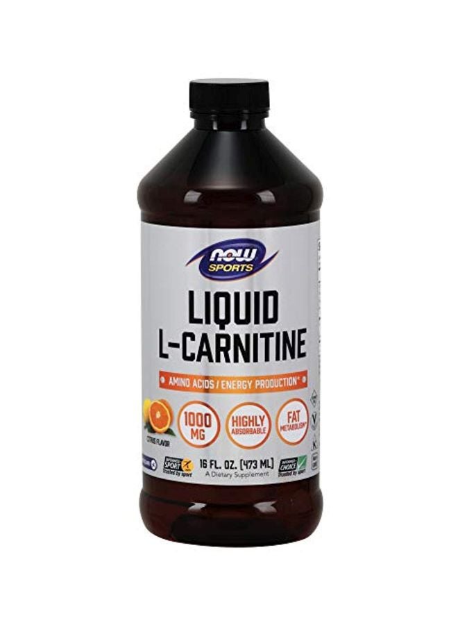 now SPORTS - Liquid L-Carnitine 1000mg - Citrus - Image 1