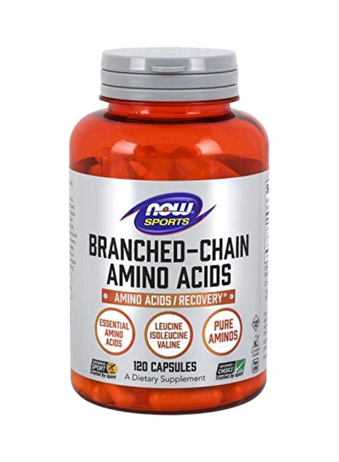 now SPORTS - Branched Chain Amino Acids - 120 Capsules - Image 1