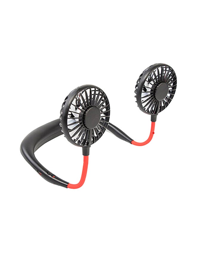 دي بلو مروحة تبريد رياضية محمولة يمكن ارتداؤها أسود/أحمر - Image 1