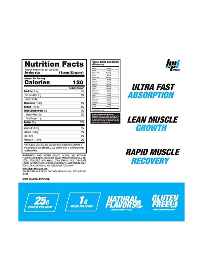 BPI SPORTS ISO HD Dietary Supplement - Vanilla Cookie - Image 5