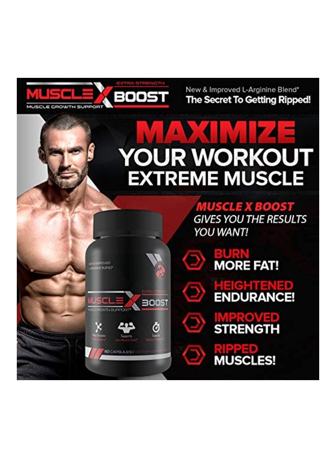Muscle X Boost - Muscle Growth Support Dietary Supplement - 60 Capsules - Image 1