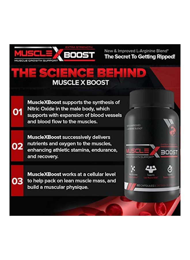 Muscle X Boost - Muscle Growth Support Dietary Supplement - 60 Capsules - Image 1