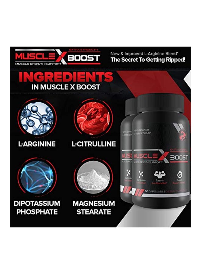 Muscle X Boost - Muscle Growth Support Dietary Supplement - 60 Capsules - Image 1