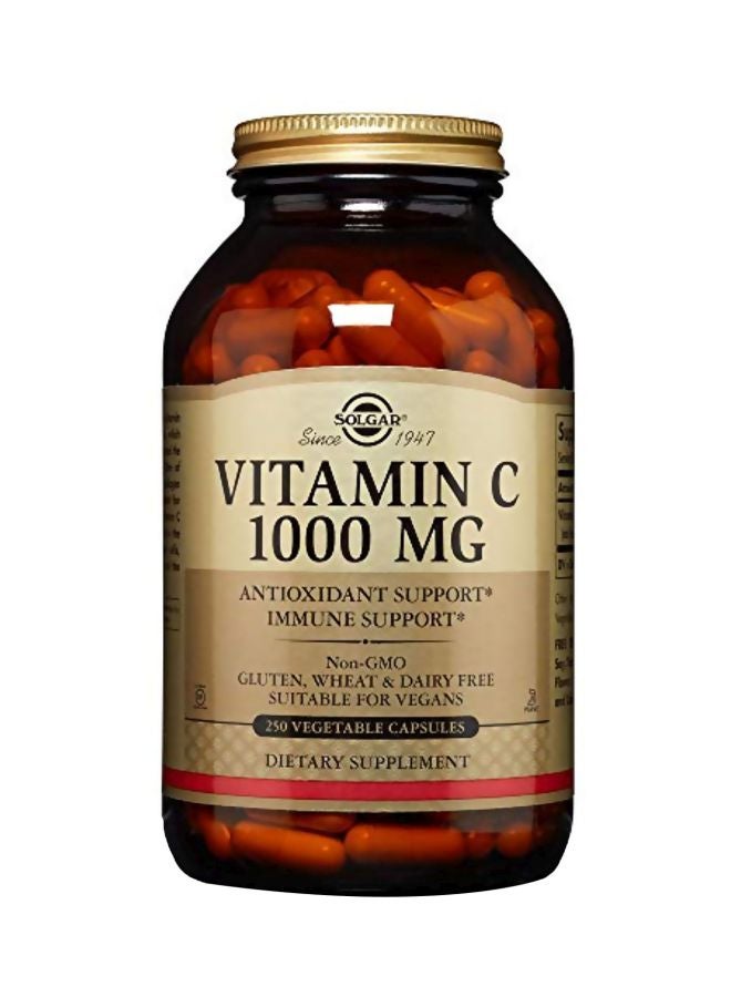 Solgar Vitamin C Dietary Supplement 1000mg - 250 Capsules - Image 1