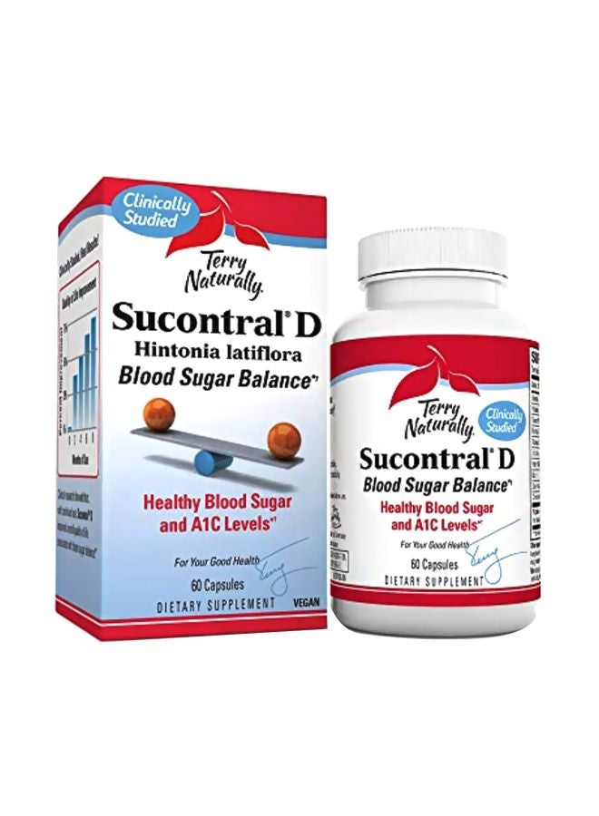 Terry Naturally Sucontral D Healthy Blood Sugar Balance Dietary Supplement - 60 Capsules - Image 1
