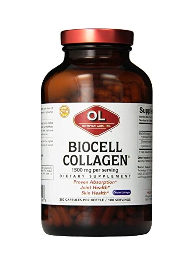 Olympian Lab Biocell Collagen Dietary Supplement 1500mg - 300 Capsules ...