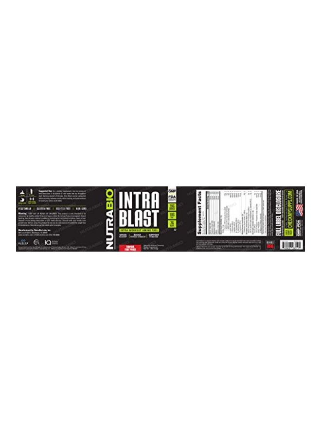 NutraBio Intra Blast Dietary Supplement - Tropical Fruit Punch  - Image 3