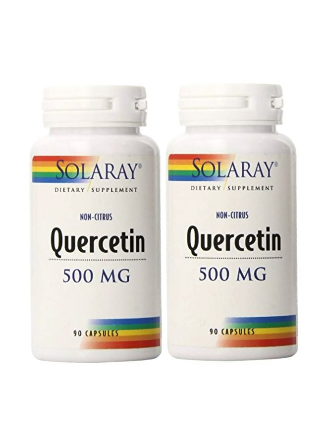 مكمل غذائي بمركب كيرسيتين بتركيز 500 مجم، مجموعة من عبوتين تحتوي كل منهما على 90 كبسولة - Image 1