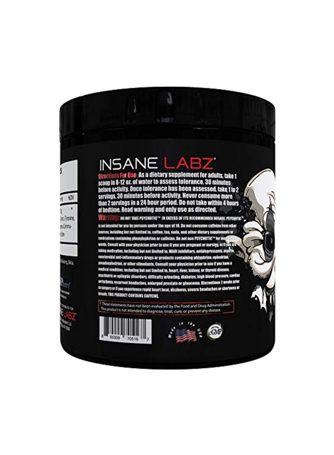 Insane labz Psychotic Mid Stimulant Black Edition Pre Workout Powder - Fruit Punch 220g  - Image 3