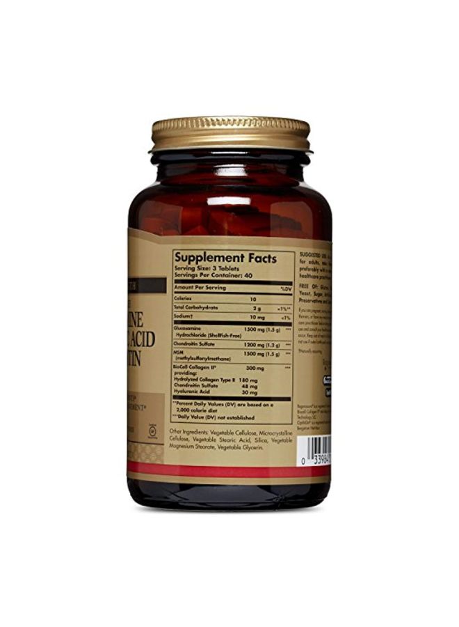 Solgar - Pack Of 2 Glucosamine Hyaluronic Acid Chondroitin MSM - 120 Tablets - Image 1