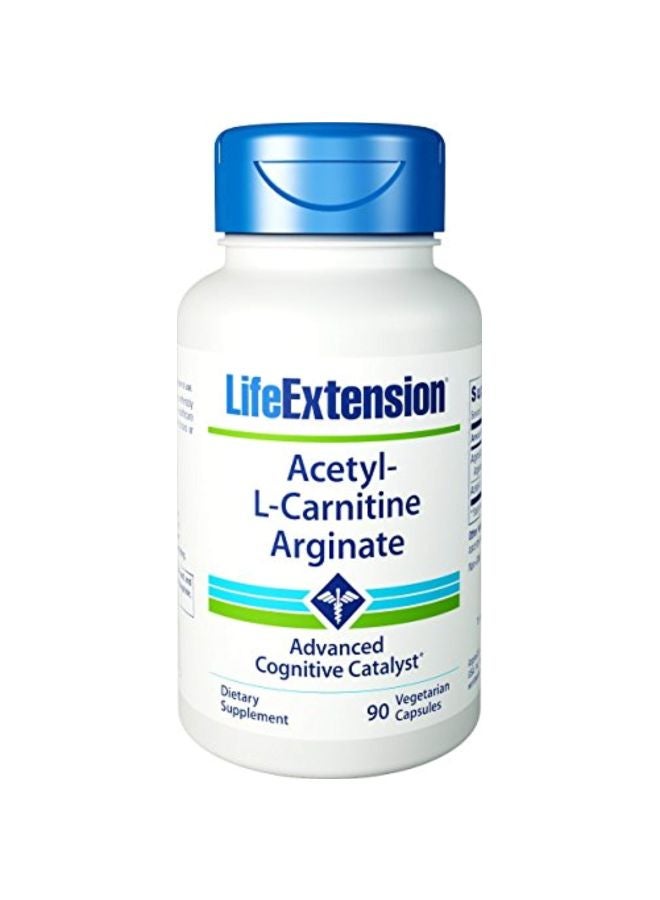 لايف إكستنشن 90 Pcs Vegetarian Acetyl-L-Carnitine Arginate Capsules - Image 1