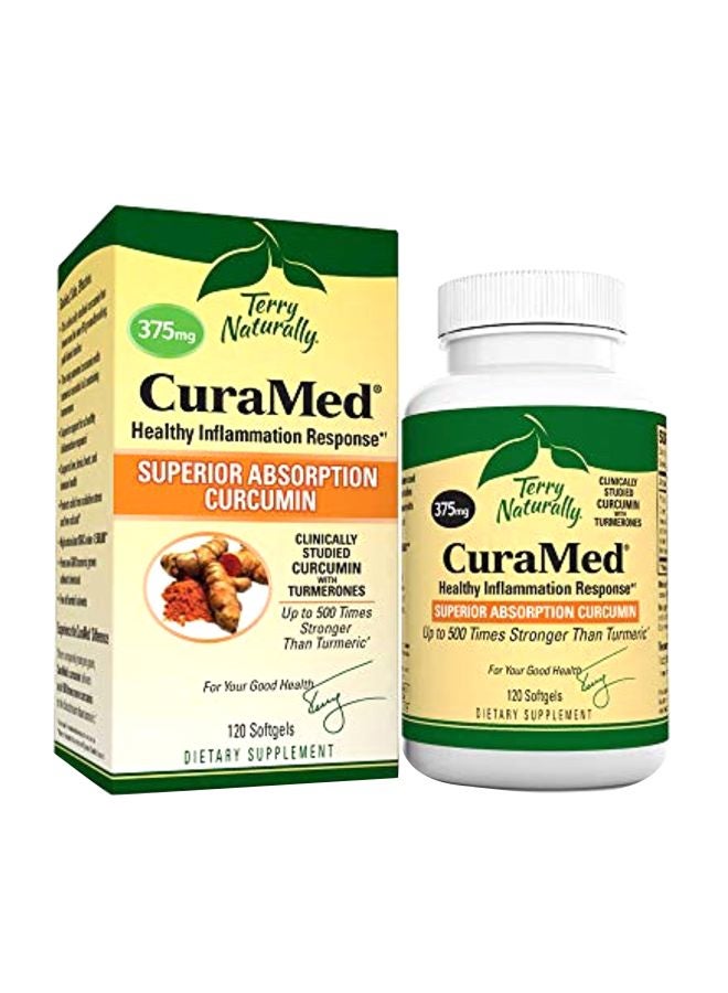 مكمل غذائي من الكركمين فائق الامتصاص بتركيز 375 مجم - 120 كبسولة هلامية - Image 1