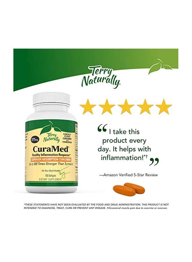 مكمل غذائي من الكركمين فائق الامتصاص بتركيز 375 مجم - 120 كبسولة هلامية - Image 2