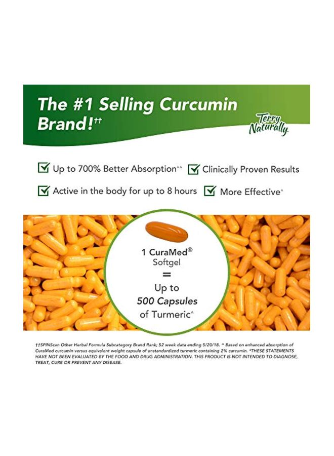 مكمل غذائي من الكركمين فائق الامتصاص بتركيز 375 مجم - 120 كبسولة هلامية - Image 3