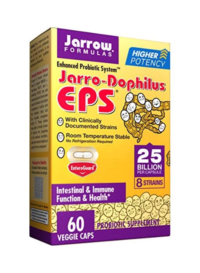 jarrow formulas Pack Of 2 Jarro-Dophilus EPS Gastrointestinal Support Dietary Supplement - 60 Capsules  - Image 1